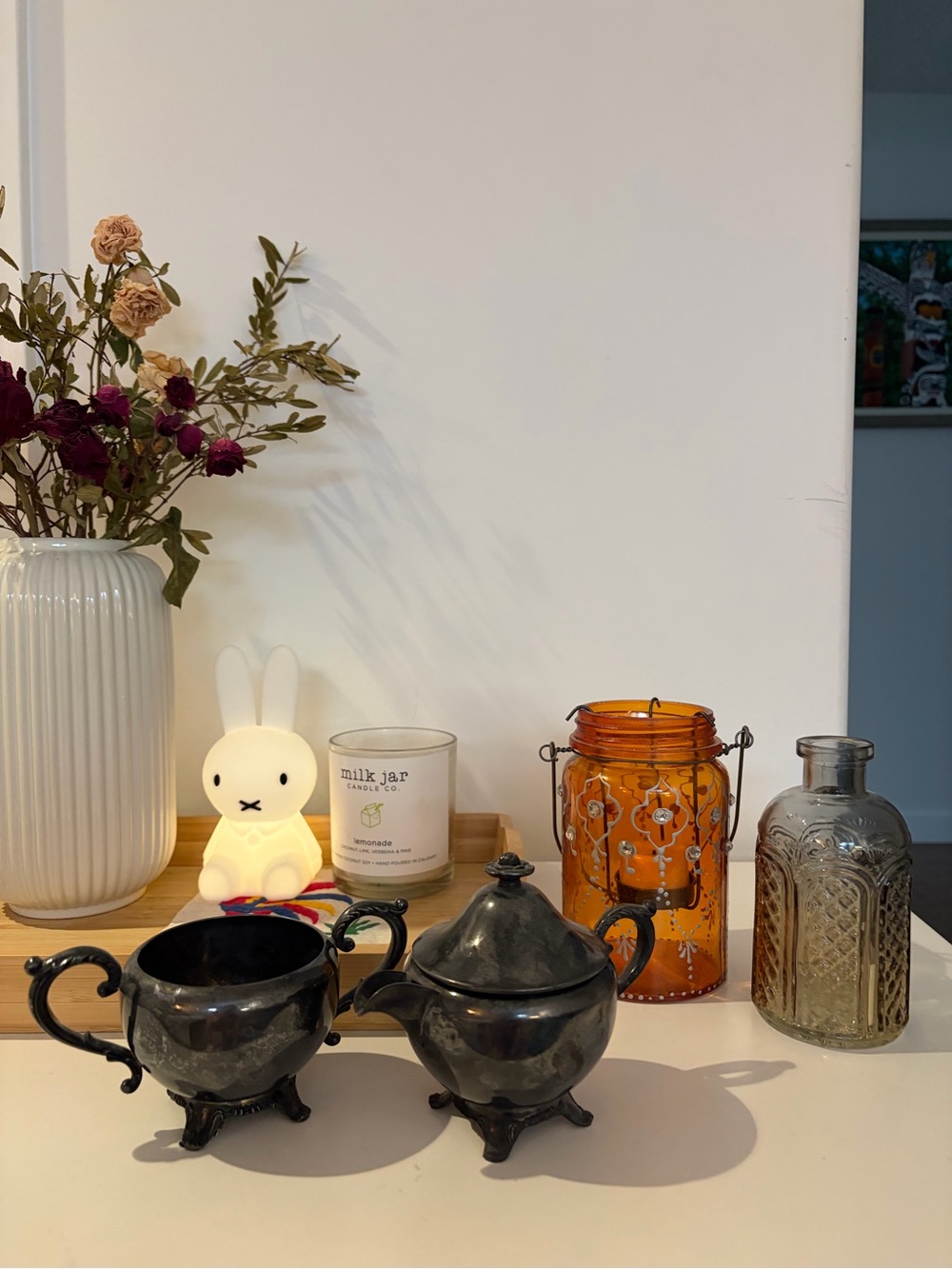 Collection of 4 Shelf Decor Pieces